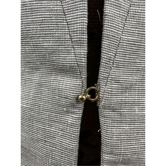 Calvin Klein Women’s Petite Linen Blend-Blazer Otter/White Size 2P - Picture 5 of 14